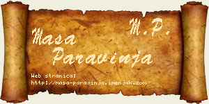 Maša Paravinja vizit kartica